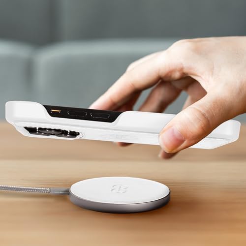 Dreem Empower Magnetic Wireless Charger Pad – High-Speed Mag Safe & Qi-Certified Charging Solution with Premium Vegan Leather Finish in Coffee – Effortless Device Alignment & Enhanced Overheat Protection for a Stylish, Tangle-Free Experience