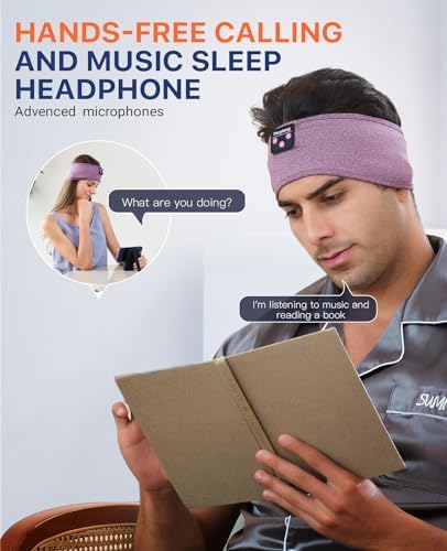 Ergonomic Bluetooth Sleep Headphones: Wireless Sports Headband with Hi-Fi Stereo Sound for Ultimate ASMR Relaxation – Lightweight, Cozy Audio Solution for Men and Women, Perfect for Meditation and Restful Sleep