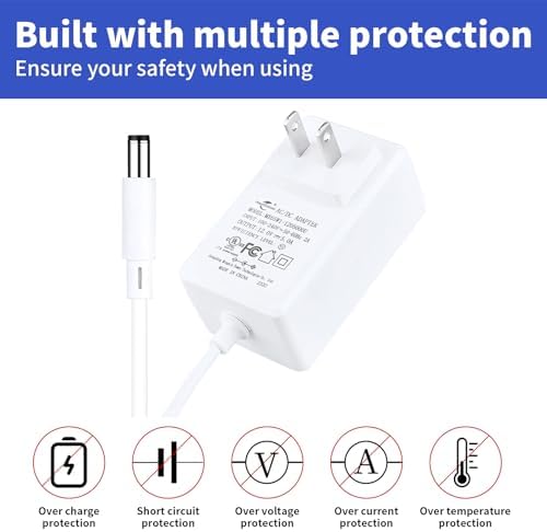 Versatile 12 V Power Adapter – AC to DC Transformer for LED Light Strips, LCD Monitors, and More – Compact 5.5 mm x 2.1 mm US Plug – UL Listed for Maximum Safety and Performance – Ideal for Home and Office Power Solutions