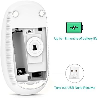 Sleek Vssoplor Wireless Mouse – Ultra-Slim Silent Optical Companion for Laptops & PCs | 2.4 GHz Nano Receiver, Perfect for Quiet Workspaces & Travel | Enhanced Compatibility for Windows, Mac & Linux