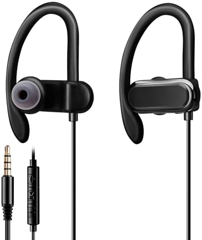 Wired 3.5 mm In-Ear Earbuds with Boom Mic – Ultimate Gaming Headset for Xbox, PS5, and Mobile Devices | Lightweight Design with Secure Wrap-around Hooks for Extended Comfort and Enhanced Audio Performance | Perfect for Gamers and Music Lovers | Exceptional Compatibility and Speed