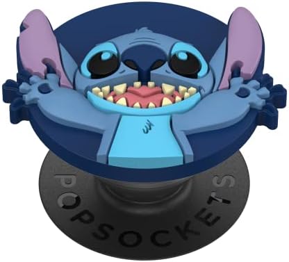 Stylish Lilo & Stitch Pop Socket Grip with Kickstand – Versatile One-Handed Phone Holder for Seamless Use and Enhanced Compatibility across Devices – Effortless Style and Functionality in a Durable Accessory for i Phone, Samsung, and More – Perfect for Wireless Charging and Swappable Designs – Ideal Anti-Drop Solution for Everyday Convenience