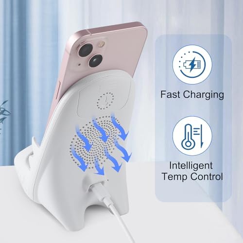 Revolutionary 3-in-1 Portable Mini Chair Wireless Charger and Phone Holder with Integrated Speaker – Fast Wireless Charging Station for Smartphones, Lightweight and Compact Design for Ultimate Portability and Enhanced Entertainment Experience