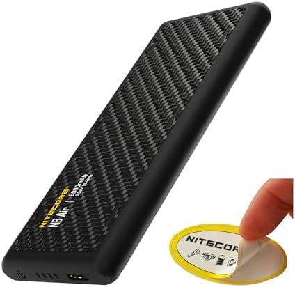 Nitecore NB Air 5000 m Ah Ultra-Slim Power Bank – Lightweight USB-C Charger for Phones, Smartwatches & More – Travel-Ready, Waterproof Design with Fast Charging & Enhanced Safety Features for Ultimate On-the-Go Power Solutions