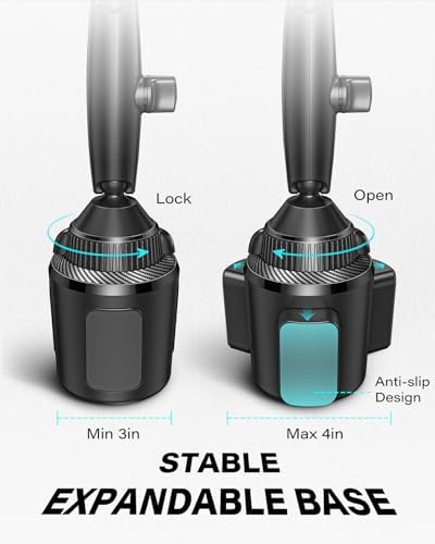 Tri-Pivot Magnetic Wireless Cup Holder Charger for i Phone 12-16 Series – Fast Charging with Cooling Fan, Adjustable Car Mount for Secure Device Support – Includes Car Adapter for Seamless Compatibility