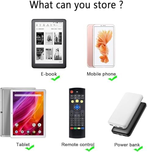 Yoillione Premium Wall-Mount Charging Station for Tablets and Smartphones – Dual-Slot Remote Control Organizer in Clear Acrylic – Streamlined Media Storage Solution with Enhanced Compatibility and Rapid Charging Speed – Perfect for Home and Office Use