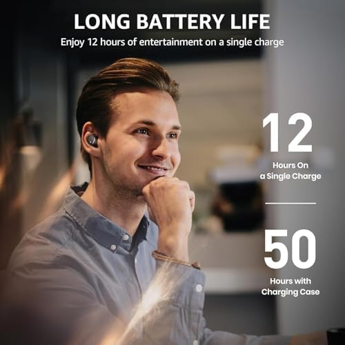 TOZO T6 Bluetooth 5.3 Wireless Earbuds – Immersive Stereo Sound, 50-Hour Playtime, IPX8 Waterproof Design, Customizable EQ via App, Ergonomic Fit – Ideal for Active Lifestyles and Seamless Connectivity