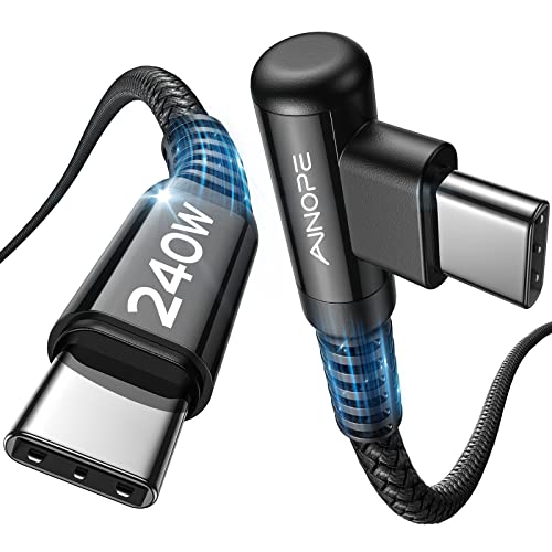 Optimize your charging setup with the AINOPE 240 W USB C to USB C Cable, a 6-foot powerhouse engineered for ultimate speed and flexibility. Featuring a right-angle connector, this fast charging cable is perfect for gaming or multitasking without the clutter of tangled cords. Compatible with the latest devices, including i Phone 16 Pro Max, i Phone 15, Mac Book Air/Pro, i Pad Pro, Samsung Galaxy, and Pixel, it delivers an impressive 240 W power output for rapid charging. The dual-pack offers exceptional value, ensuring you have a reliable charging solution wherever you go. Built with premium materials for durability, the sleek grey and blue design enhances your tech aesthetic while providing long-lasting performance. Elevate your device charging experience with this versatile cable, designed for both home and office use, while ensuring seamless connectivity across all your electronics.