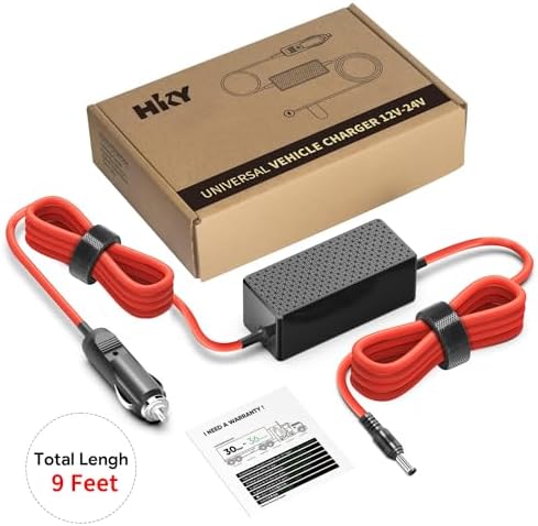 Ultimate 12 V-24 V Car Charger for JBL Party Box Speakers – 9 ft Durable DC Power Cable with Fast-Connect Cigarette Lighter Plug – Reliable Power Supply for Portable Bluetooth Sound Systems – Ideal for Road Trips, RVs, and Outdoor Gatherings