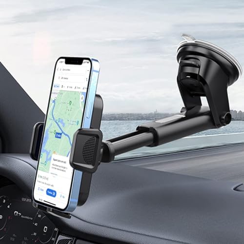 Mandark 2-in-1 Car Phone Holder – Versatile Suction Cup and Air Vent Mount for Secure Smartphone Navigation in All Vehicles, Including Trucks and RVs – Quick Release and Enhanced Stability for Safe Driving and Hands-Free Access