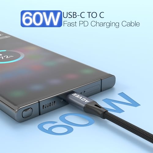 AGVEE 2 Pack 5 ft Coiled USB to USB-C Charging Cables – High-Speed 3 A Fast Charger for i Phone 16/15 Car Play, Galaxy S Series, and Google Pixel – Tangle-Free Design for Effortless Charging in Cars and at Home – USB-IF Certified for Quality and Safety – Durable, Compact, and Ideal for On-the-Go Power Solutions