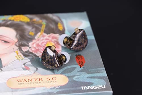 Linsoul TANGZU Wan’er S.G Audiophile In-Ear Earphones – 10 mm Dynamic Driver with PET Diaphragm for Superior Sound Quality, Ergonomic Design for Ultimate Comfort, Detachable 2-Pin OFC Braided Cable, Built-in Mic for Convenient Calls – Stylish Green Finish Perfect for Musicians and DJs