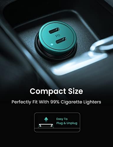 AINOPE 56 W Ultra-Compact USB C Car Charger – Dual USB PD 3.0 Fast Charging Adapter for i Phone 15 Series, Galaxy Devices & i Pad Pro – Travel-Ready Design with Advanced Safety Features for Effortless Power On-the-Go