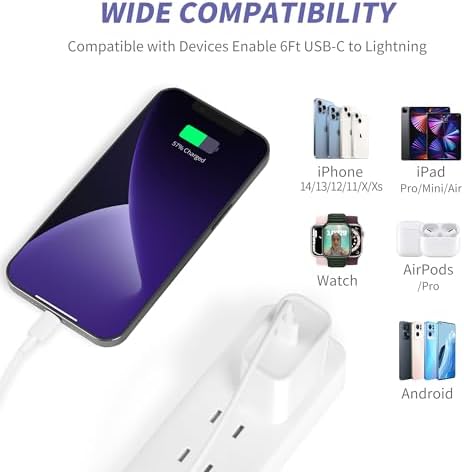Elevate Your Charging Game with Our Apple MFi Certified 20 W Fast Charger Duo – 2 Pack USB-C Wall Adapters & 6 FT Lightning Cable for i Phone 14/13/12/11 Pro Max/Xs Max/XR/X – Stylish Vibrant Yellow for Instant Power and Convenience!