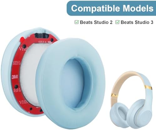 Transform Your Beats: Premium Pink Memory Foam Earpads for Studio 2 & 3 Headphones – Luxurious Soft Protein Leather Replacement Cushions for Ultimate Comfort and Noise Isolation – Perfect for Wired & Wireless Listening