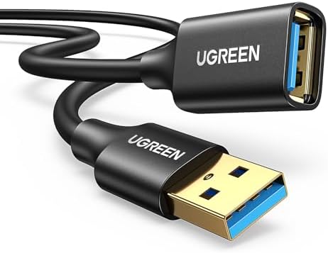 UGREEN 15 FT USB 3.0 Extension Cable – High-Speed Male to Female USB Extender for Seamless Connectivity with Webcams, Gamepads, Keyboards, Mice, Flash Drives & Oculus VR – Unmatched Performance and Versatile Compatibility