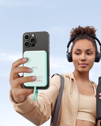VEEKTOMX Ultra-Slim 5000 m Ah Portable Power Bank with Built-in Charging Cable for i Phone – Lightweight Battery Pack for i Phone 14/13/12/XS/Pro/Air Pods – Quick Charge Convenience in a Stylish Design – Perfect for On-the-Go Power Solutions