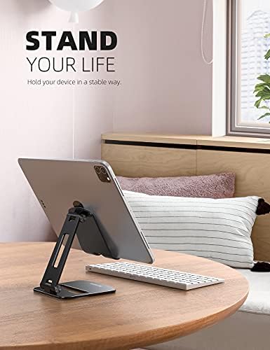 Lamicall Premium Adjustable Tablet Stand – Versatile Foldable Holder for 4.7″ to 13″ Devices – Ideal for i Pad Pro, Galaxy Tabs, and Kindle – Ergonomic Design for Optimal Comfort and Stability – Sleek Silver Finish Perfect for Work, Entertainment, and Travel – Compact, Durable, and Lightweight for Effortless Portability – Enhance Your Viewing Experience with Adjustable Angles and Hands-Free Operation – The Ultimate Tablet Accessory for Productivity and Relaxation