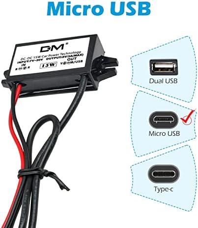 Aideepen Dual-Pack 24 W DC-DC Converter Module – High-Efficiency 12 V/24 V to 5 V USB-A Car Charger for Rapid Device Charging and Universal Compatibility in Automotive Applications
