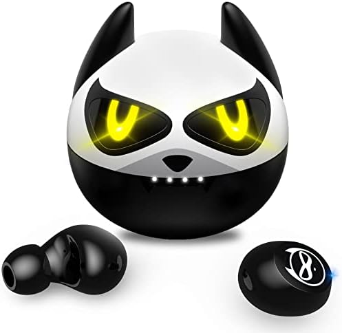 Adorable Panda-Themed Kids Wireless Earbuds – Bluetooth 5.0 with 36 Hours Playtime & IPX6 Waterproof for Active Lifestyles – 3 D Stereo Sound & Built-in Mic for Hands-Free Calling – Perfect for Children and Adults