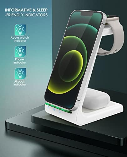 Sleek Pink 3-in-1 Wireless Charging Station: Fast Desk Charger for i Phone 16/15/14/13/12 Pro Max, Apple Watch Series 10-3, and Air Pods 4/3/2 Pro – Enhanced Compatibility & Space-Saving Design for Effortless Charging Efficiency