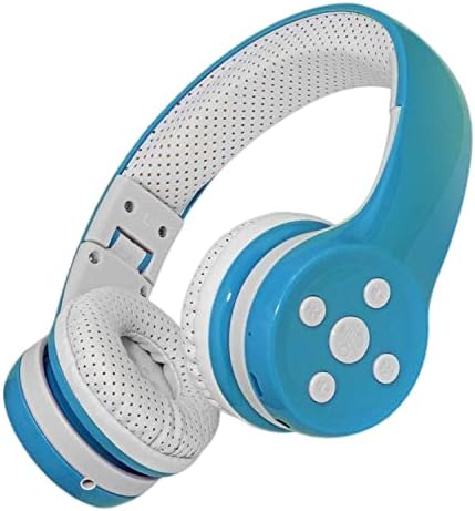 Light Blue Kids Bluetooth Headphones – Safe 93 d B Volume Limitation for Ear Protection – Foldable & Travel-Friendly Design – Built-in Microphone for Hands-Free Calls – Comfortable Wireless Headphones for Toddlers and Children – Perfect for School, Home, and Fun Activities