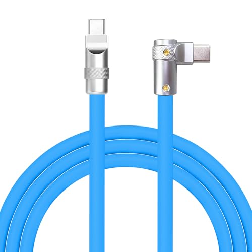 Transform Your Charging Routine with Chubbycable Flex Elbow Pro – 90-Degree USB-C Cable for Lightning-Fast 240 W Power Delivery, Durable Ultra-Thick Silicone Build, Perfect for Convenient Access in Tight Spaces, Ideal for Mobile Phones, Tablets, and Gaming Enthusiasts