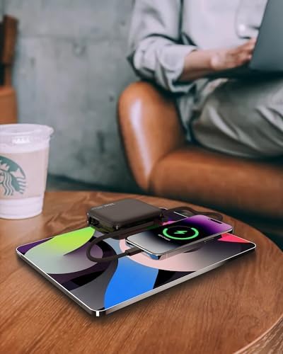 Ultra-Convenient 20,000 m Ah Portable Charger with Integrated Cables & Foldable Wall Plug – 35 W PD Fast Charging Power Bank for i Phone 16/15/14/13 and Android Devices – Perfect Travel Companion for Multi-Device Charging with Smart LED Battery Level Indicator – Airline Compliant and Safe for On-the-Go Use