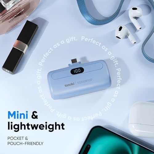 Compact 5000 m Ah Portable Charger for i Phone 15/16 and USB-C Devices – Fast Charging Mini Power Bank in Sleek White – Lightweight On-the-Go Power Bank for Busy Lifestyles – Perfect for Travelers and Professionals