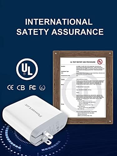 100 W USB-C Power Adapter – Ultra-Fast Wall Charger with PD 3.0 Technology, 6 ft 5 A Cable – Universal Compatibility for Mac Book, i Pad, i Phone 14, Pixel, Chromebook & USB-C Laptops – Compact, Durable & Safe Charging Solution for Home and Travel