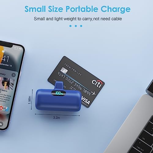 Compact Pink Portable Charger for i Phone – 5000 m Ah PD Fast Charging Power Bank, Lightweight Mini Battery Pack Compatible with i Phone 14/14 Pro Max/13/13 Pro/12 Pro/11/XS/XR/X/8/7/6 – Stylish and Versatile Backup Solution for On-the-Go Power