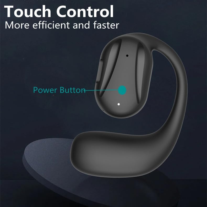 Revolutionary Ear Hook Bluetooth Wireless Headphones – Comfort-Focused Noise Cancelling Earphones with Microphone for Android & i Phone Compatibility (Red) – Effortless Connectivity, Ultimate Sound Quality, and Ergonomic Design for All-Day Wear