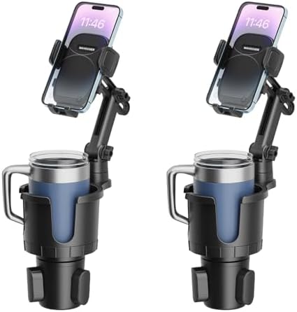 Revolutionary Cup Holder Phone Mount for Car – Versatile, Expandable Base Compatible with i Phone & Samsung – 360-Degree Rotating Design for Optimal Navigation & Music Control – Effortless One-Handed Accessibility – Upgrade Your Driving Experience with a Smart Docking Station – Durable Construction for Everyday Use and Reliability – Keep Your Smartphone Secure and Within Reach While Driving