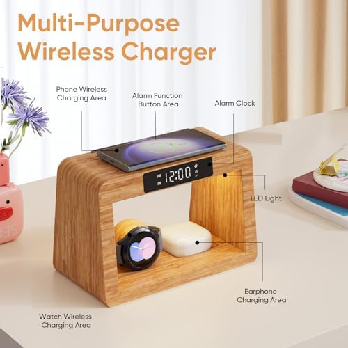 Advanced 2025 Multi-Device Wireless Charging Station: Ultimate USB Charging Dock for Seamless Apple and Android Compatibility, Family-Friendly Organizer with Six Fast-Charge Cables, Stylish Design for Home or Office, Smart Charging Technology for Efficient Power Management