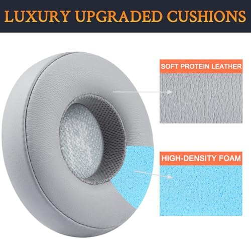 Transform Your JBL E35, E45, E45 BT, & Duet BT Headphones with SOULWIT Premium Replacement Ear Pads – Soft Protein Leather Cushions for Enhanced Comfort & Noise Isolation Foam for Immersive Sound Experience (Grey) – Effortless Installation & Stylish Design