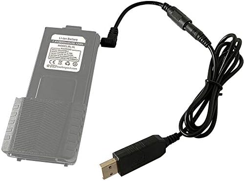 BT1013 Premium USB Charging Cable for BL-5 L & Bao Feng Batteries – Fast Power Transformer with Dual 2.5 mm Barrel Plug Adapters for Ultimate Compatibility and Rapid Charging Efficiency