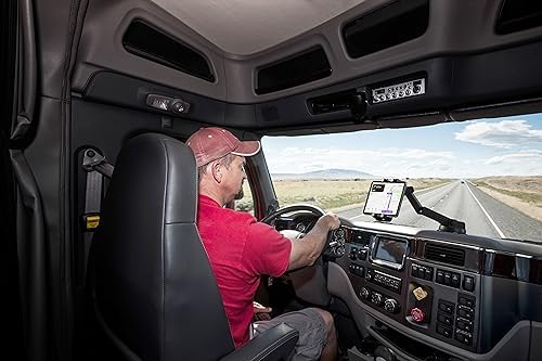 Heavy-Duty Tablet Holder for Trucks – Super Suction Cup Mount with 16.7-Inch Adjustable Arm for i Pad & Tablet Dashboard, Windshield, and Window Use – Secure Hands-Free Solution for Semi-Truck Drivers – Enhanced Stability and Compatibility for All Devices