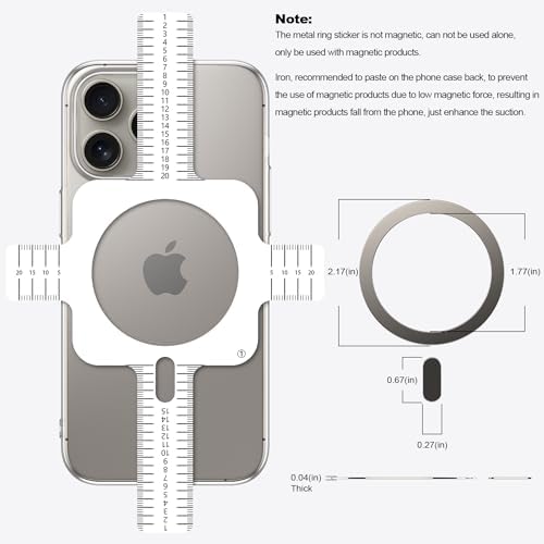 Universal Magnetic Charging Ring Kit – 2-Pack Mag Safe Stickers for i Phone & Galaxy Devices – Effortless Wireless Charging Conversion, Enhanced Speed, and Stylish Ti-Natural Design – Compatible with Pro Max, Mini, S24/S23 Models for Quick Power-Ups and Secure Connections – Elevate Your Charging Experience with Durable, Easy-to-Install Accessories