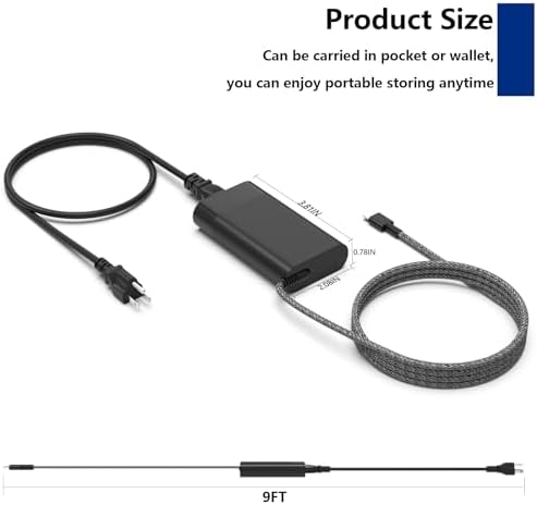 Reliable 65 W USB-C Power Adapter for HP Elite Book & ZBook – M52944-001 Fast Charging Solution with Advanced Safety Features, Ideal for Students and Professionals – Universal Compatibility for Effortless Back-to-School Preparedness and Creative Power Needs