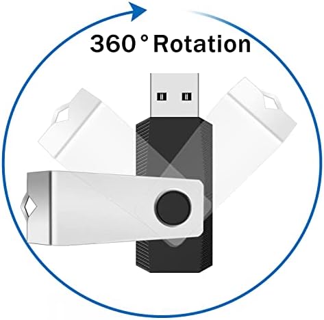 Reliable Wooolken 32 GB USB Flash Drives 10-Pack – Portable Memory Sticks with Keychains for Effortless File Transfers on PC & Laptop – Fast USB 2.0 Storage Solution in Sleek Black Design