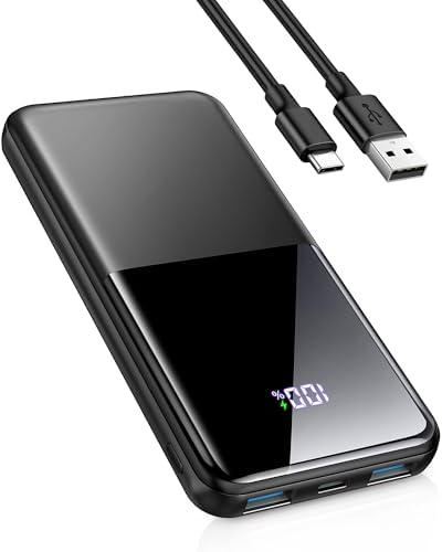 Ultra-Compact 10,000 m Ah Fast Charging Power Bank – Travel-Ready Mini Battery Pack with PD 3.0 & QC 4.0 for i Phone, Android, Samsung & USB-C Devices – Dual Output Ports for Simultaneous Charging – Essential Travel Companion for On-the-Go Power
