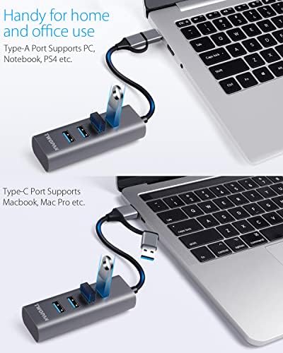 Ultimate 5-in-1 USB C Hub with 4 K HDMI & 4 USB 3.0 Ports – The Essential Multiport Adapter for Enhanced Productivity on Mac Book Pro, Mac Book Air, i Mac, i Pad, XPS & More – Seamless Connectivity, Fast Data Transfer & Travel-Friendly Design