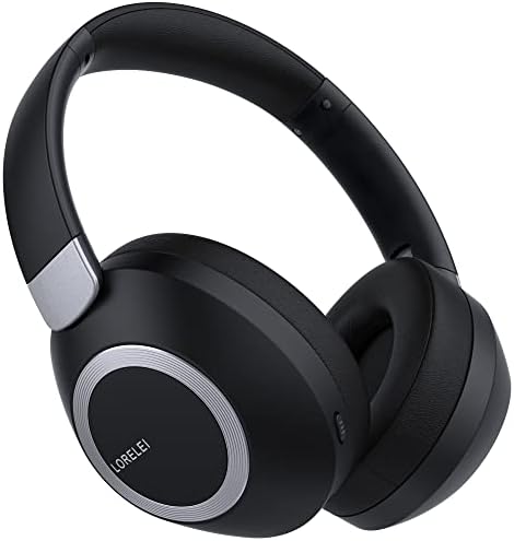 Discover Superior Sound with LORELEI B-C6 Wireless Over-Ear Headphones – 50-Hour Playtime, Lightweight & Ergonomic Design, Enhanced Deep Bass for Ultimate Audio Immersion, Built-In Microphone for Seamless Calls, and Plush Memory Foam Earmuffs for All-Day Comfort at Home or On-the-Go (Beige White)