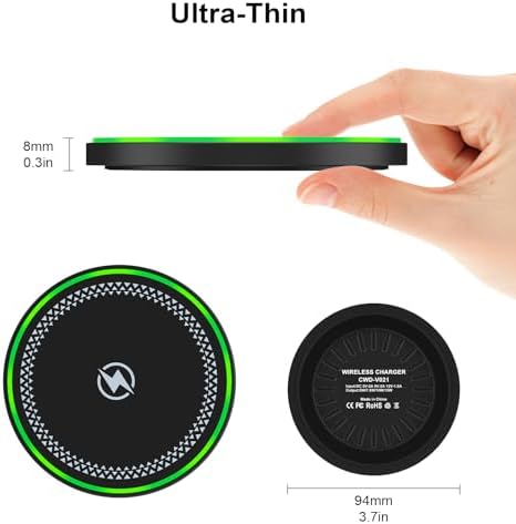 High-Speed Pixel 9 Pro & Samsung Galaxy S25 Wireless Fast Charging Pad – Dual Pack 15 W Charger Station for Pixel 9 A, 9 XL, 8, 7, 6 & Galaxy S25, S24, S23, S22, S21, S20 Ultra – Enhanced Safety, Compatibility & Efficiency – Ideal for Android Devices with Mute Indicator Light and Durable Design