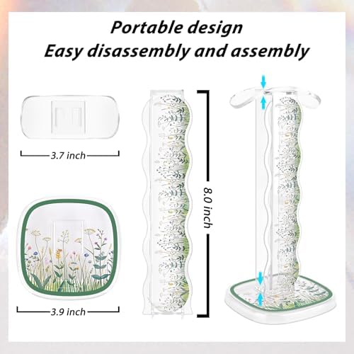 CamyCosy Headphone Holder for Desk, Gaming Headset & Earphone Stand with Tulip Flowers Pattern – Enhanced Compatibility and Speed