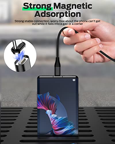Revolutionary YKZ 3-in-1 Magnetic USB Charging Cable – Versatile PD 60 W Fast Charger for Type C, Micro USB & i-Devices – Durable Nylon Braided Design in 3.3 FT & 6.0 FT Lengths for Tangle-Free Convenience – Enhanced Charging Speed and Compatibility