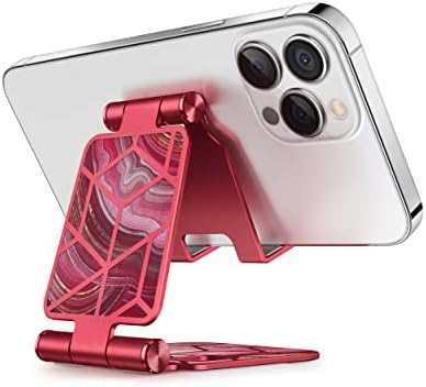 i-Blason Cell Phone Stand for Desk, Cell Phone Holder, Fits All Smart Phones, iPhone 16 15 14 13 Pro Max, Foldable Phone Stand Holder, Marble – Enhanced Compatibility and Speed