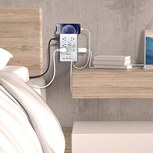 Maximize Your Power with the 23-in-1 Heavy Duty Surge Protector Power Strip – 20 Outlets Plus 2 USB and 1 USB-C Ports, 6 ft Wall-Mountable Extension Cord for Efficient Gaming, Office, and Home Setup – Unmatched Compatibility and Fast Charging Solutions