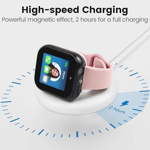 Portable Foldable Magnetic Charger for Sync UP Kids Watch 2 – Rapid Charging Stand with 3.3 Feet Cord – Sleek Black Design Perfect for Travel – Essential Accessory for Active Families – Effortless Power Solution for Smartwatch Users – Exclusively Compatible with Sync UP Kids Watch 2, Not Suitable for Sync UP Watch 1 – Lightweight & Durable for Everyday Use – Keeps Your Child’s Smartwatch Charged and Ready for Action