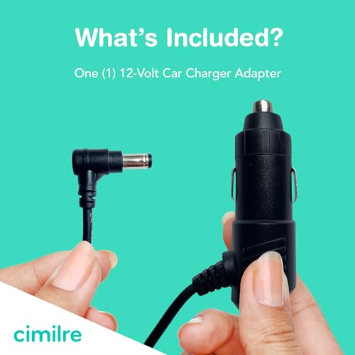 Cimilre S6 Series Portable Car Charger Adapter – Essential 12 V Power Supply for Effortless On-the-Go Breast Pumping with S6 & S6+ Compatibility, Compact and Durable Design for Busy Parents Seeking Ultimate Convenience and Efficiency